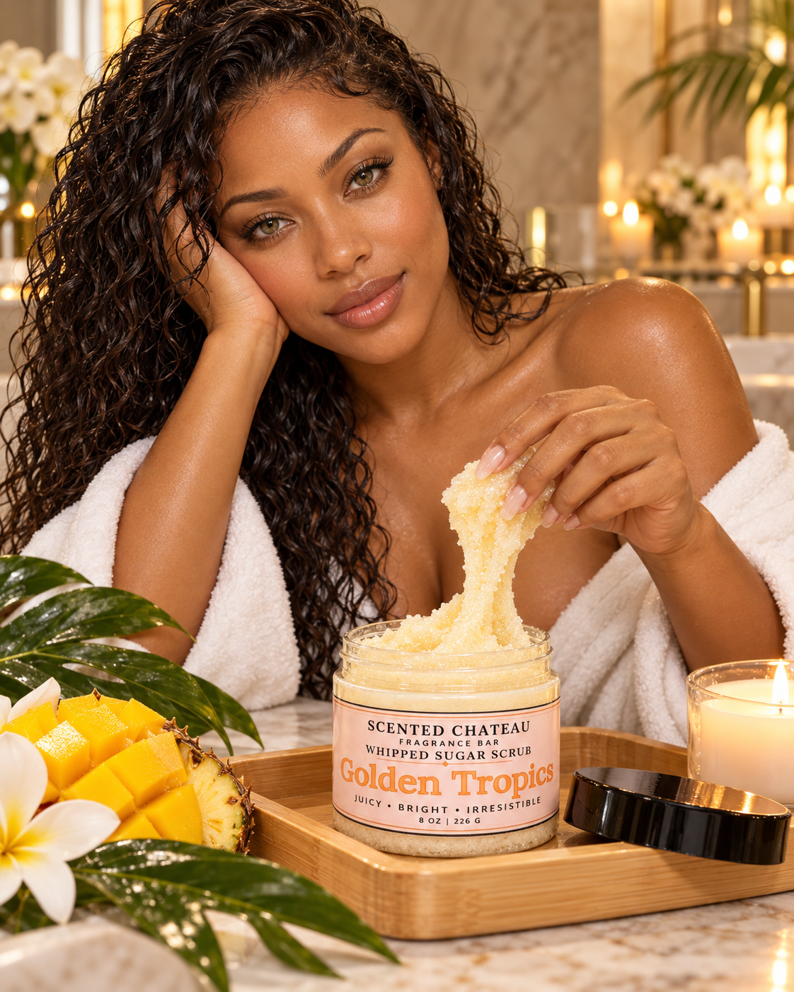 Golden Tropic Whipped Sugar Scrub | Pineapple Mango Body Polish