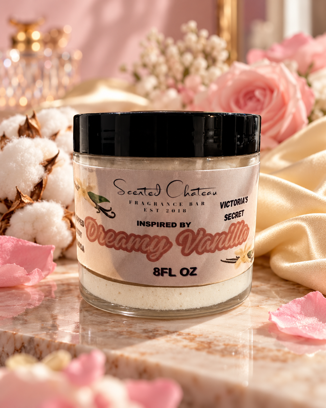 Dreamy Vanilla Whipped Body Butter (Victoria’s Secret Type) – Warm Vanilla & Powdery Cream Moisturizer