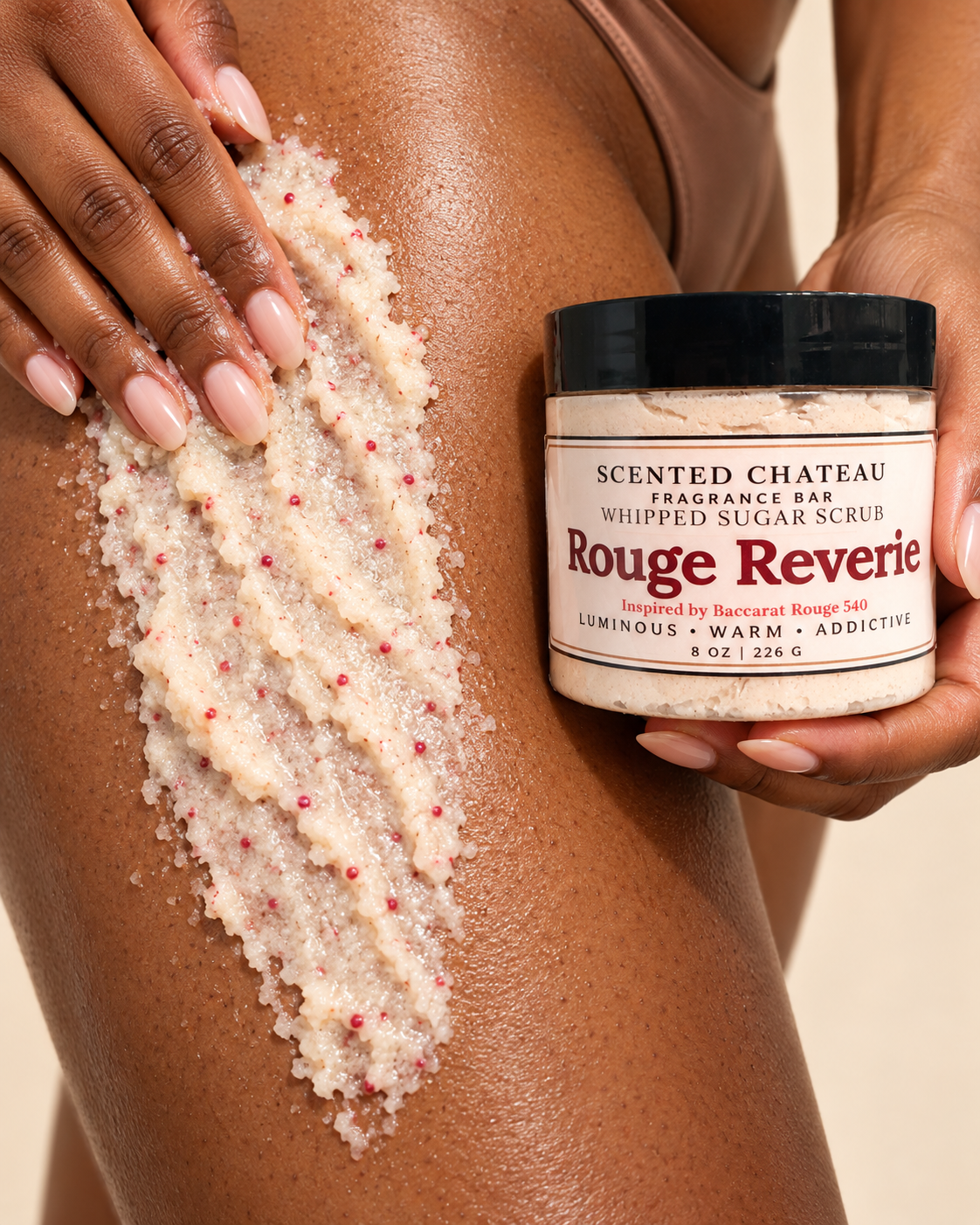 Rouge Reverie Whipped Sugar Scrub | Amber Floral Body Polish