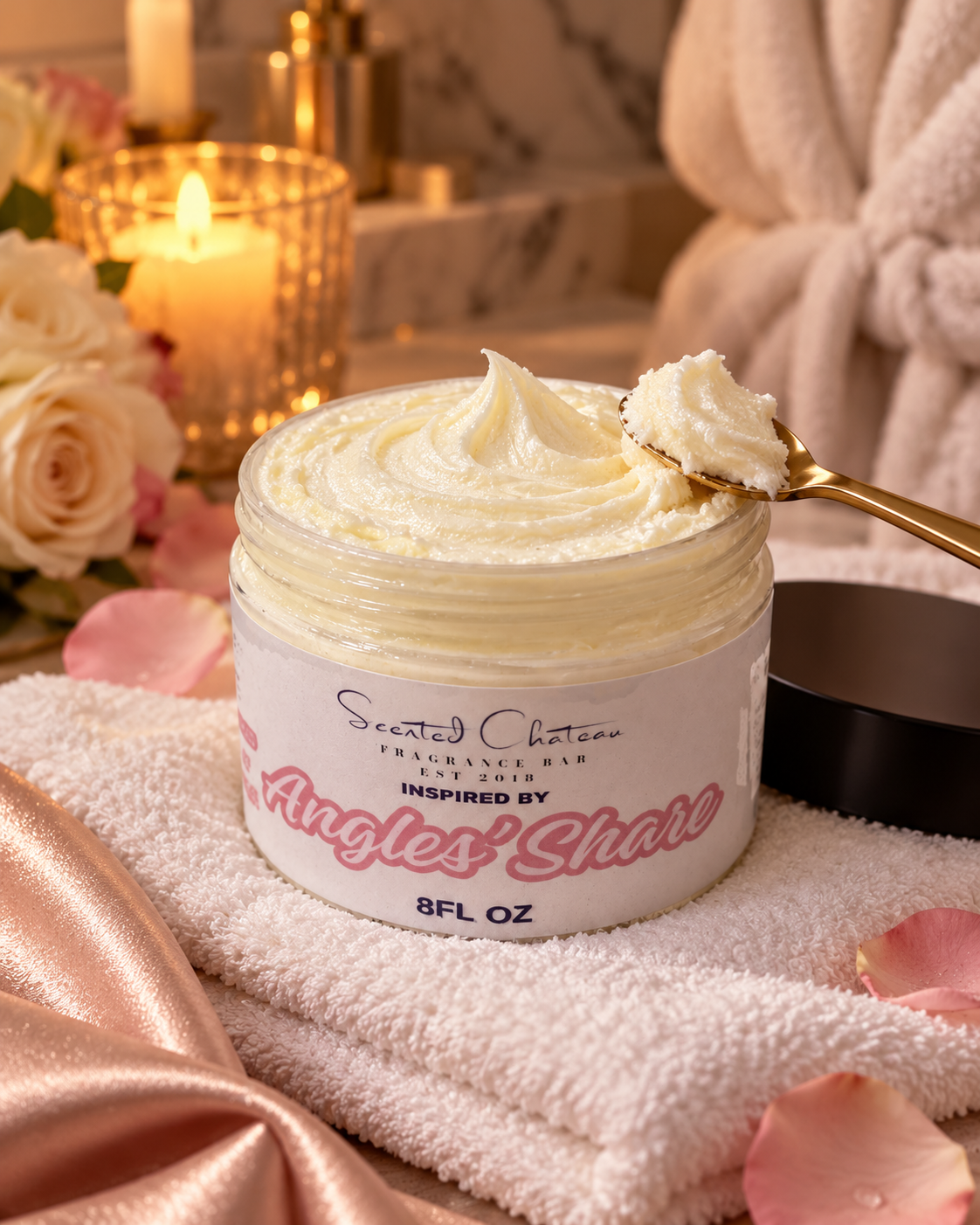 Angels’ Share Whipped Body Butter (Kilian Type) – Cognac, Vanilla & Cinnamon Luxury Moisturizer