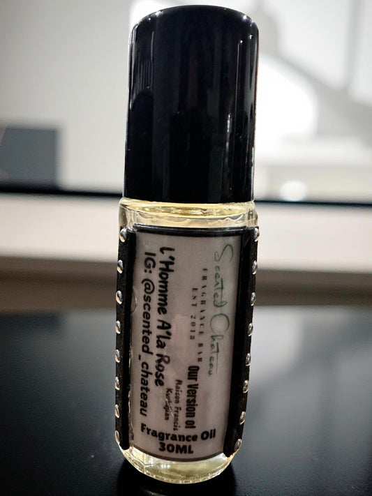L’Homme À la Rose (Maison Francis Kurkdjian Type) – Floral Woody Musk Men’s Body Oil | Scented Chateau Fragrance Bar