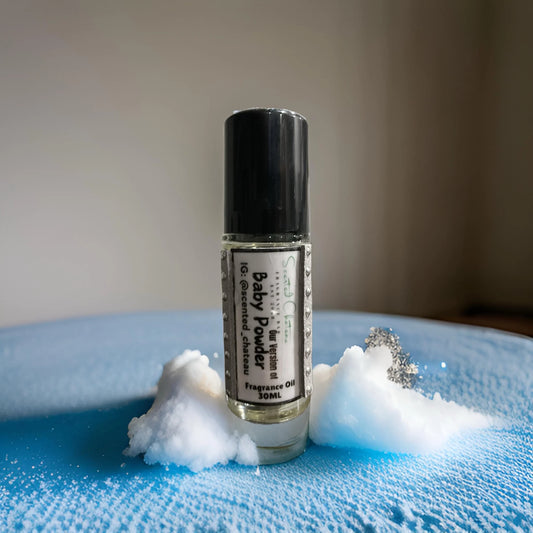 Baby Powder Type Body Oil – Soft, Clean & Comforting Scent | Scented Chateau Fragrance Bar