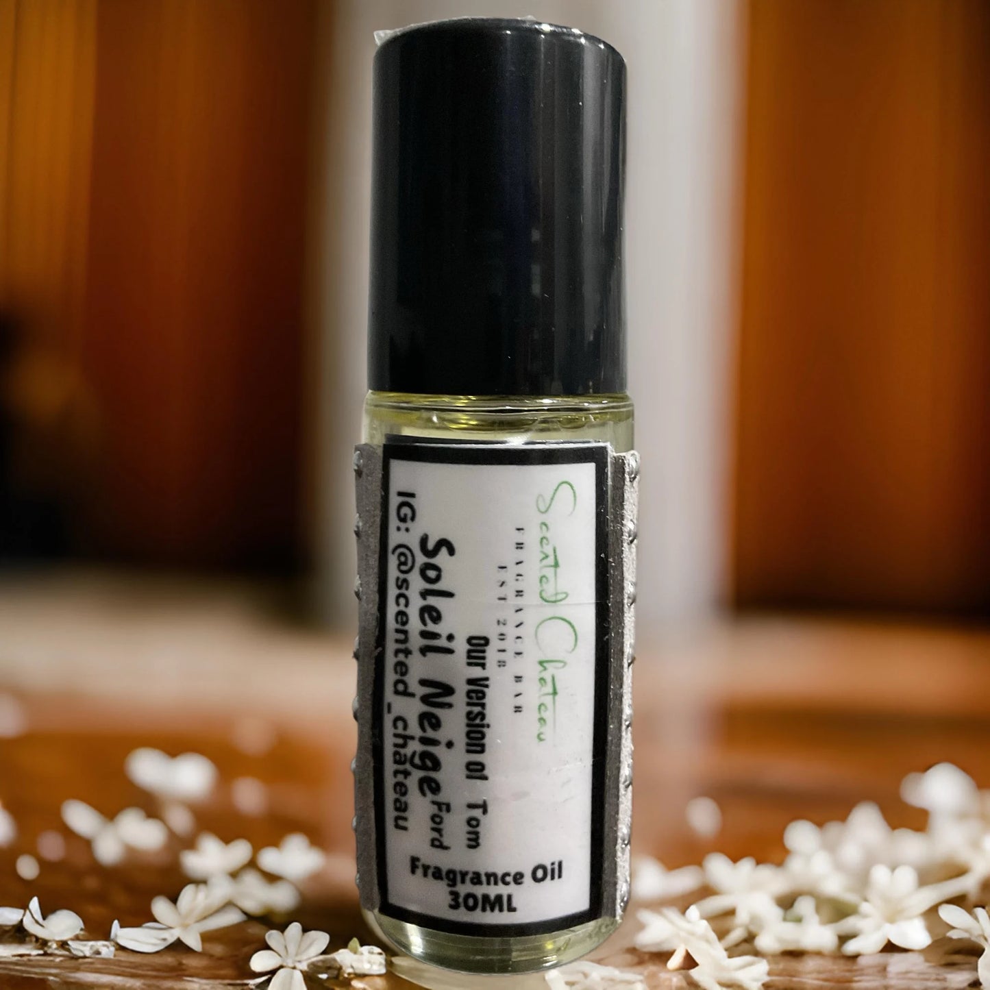 Soleil Neige (Tom Ford Type) – Radiant Amber Floral Unisex Body Oil | Scented Chateau Fragrance Bar