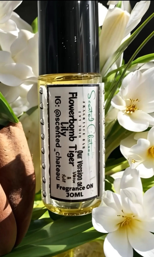 Flowerbomb Tiger Lily (Viktor & Rolf Type) – Tropical Coconut Mango Body Oil | Scented Chateau Fragrance Bar