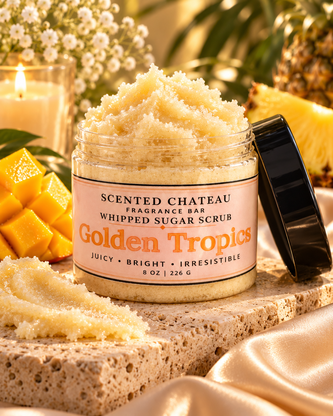 Golden Tropic Whipped Sugar Scrub | Pineapple Mango Body Polish