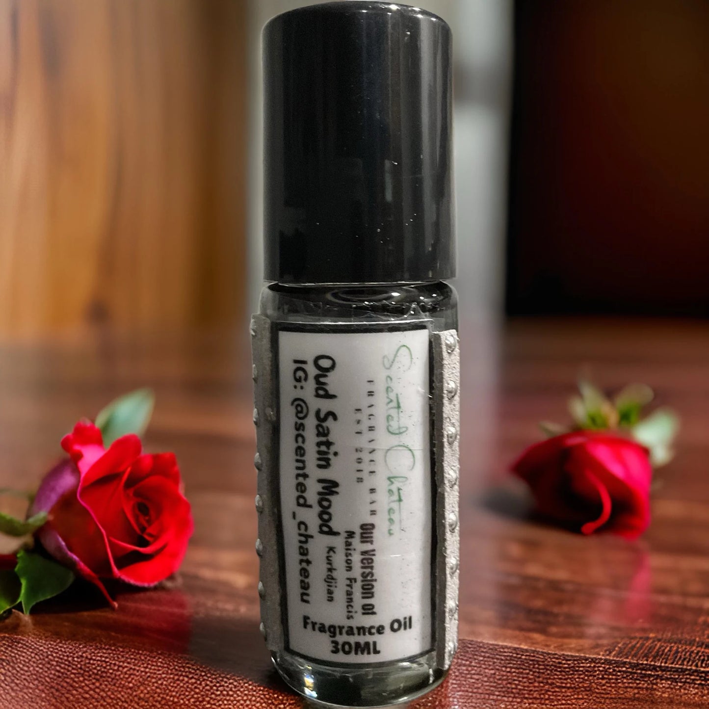 Oud Satin Mood (Maison Francis Kurkdjian Type) – Amber Woody Unisex Body Oil | Scented Chateau Fragrance Bar