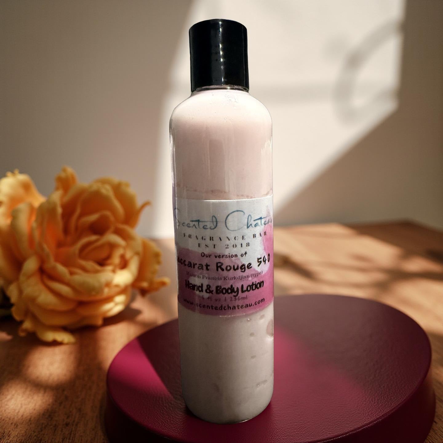 Baccarat Rouge 540 Hand & Body Lotion (Maison Francis Kurdjan Type) – Hydrating Luxury Scent | Scented Chateau Fragrance Bar