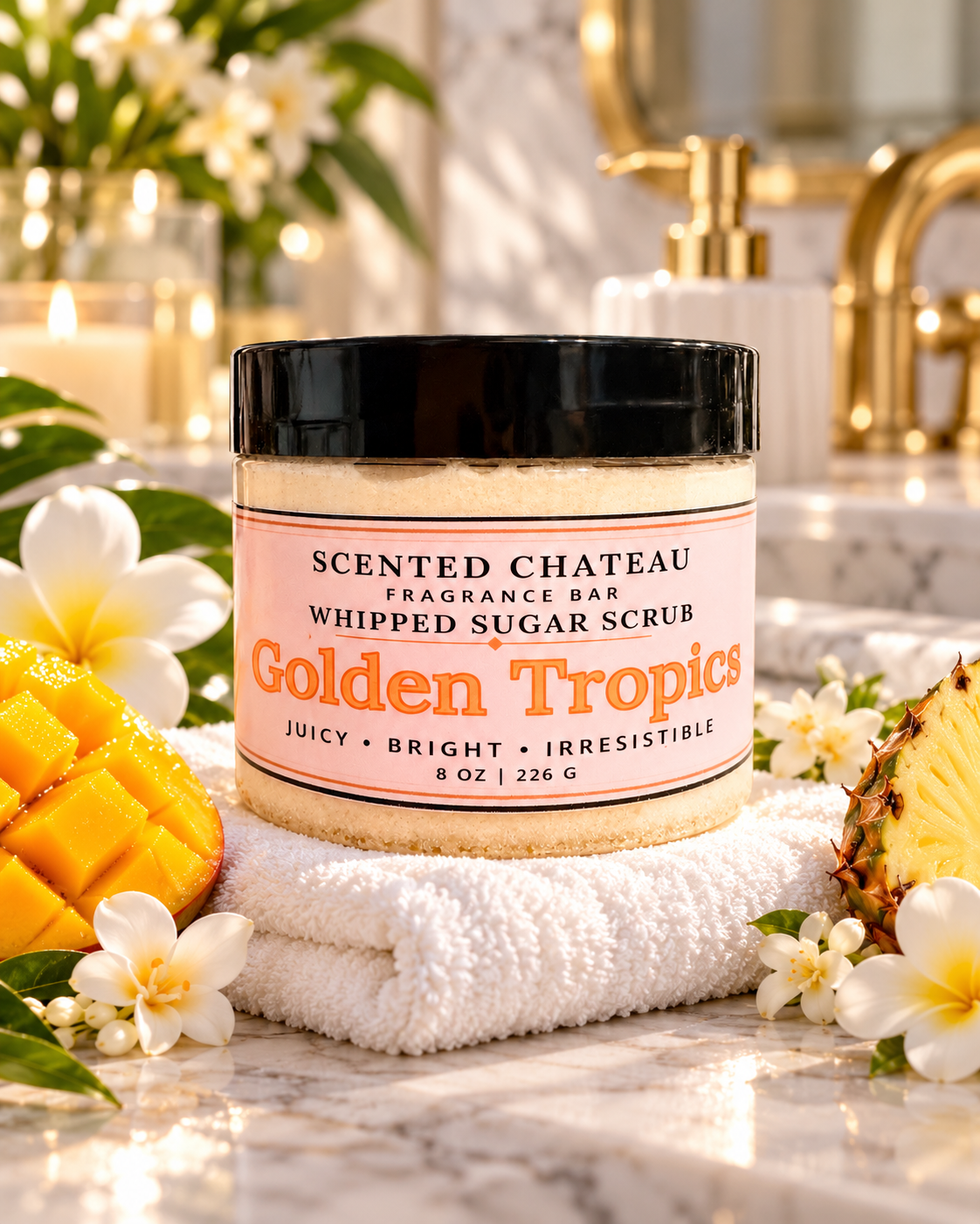 Golden Tropic Whipped Sugar Scrub | Pineapple Mango Body Polish