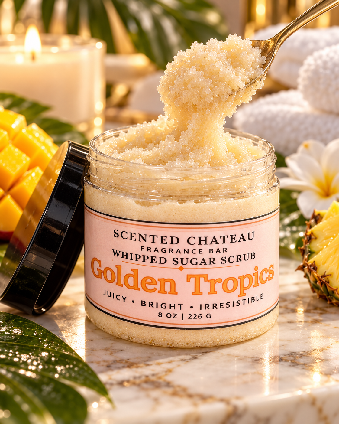 Golden Tropic Whipped Sugar Scrub | Pineapple Mango Body Polish