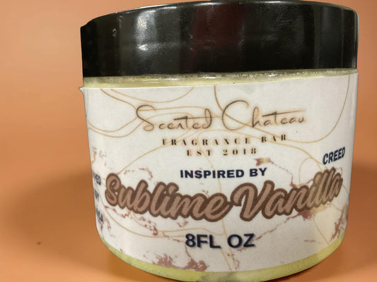 Sublime Vanille Whipped Body Butter (Creed Type)  – Vanilla, Tonka & Bergamot Luxury Moisturizer