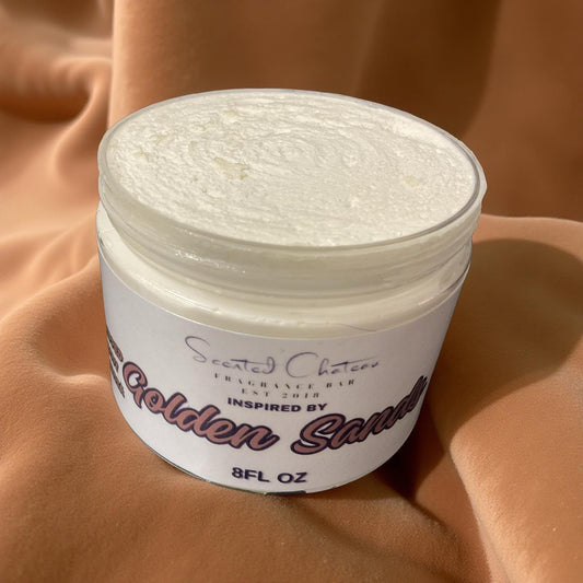 Golden Sands Whipped Body Butter (Type) – Warm Amber, Sandalwood & Vanilla Luxury Moisturizer