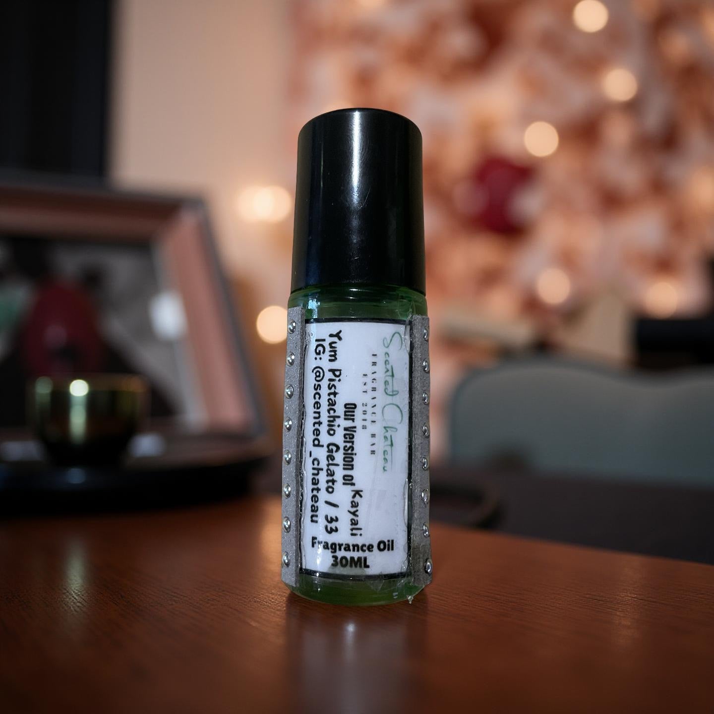 Yum Pistachio Gelato | 33 (Kayali Type) – Gourmand Unisex Body Oil | Scented Chateau Fragrance Bar