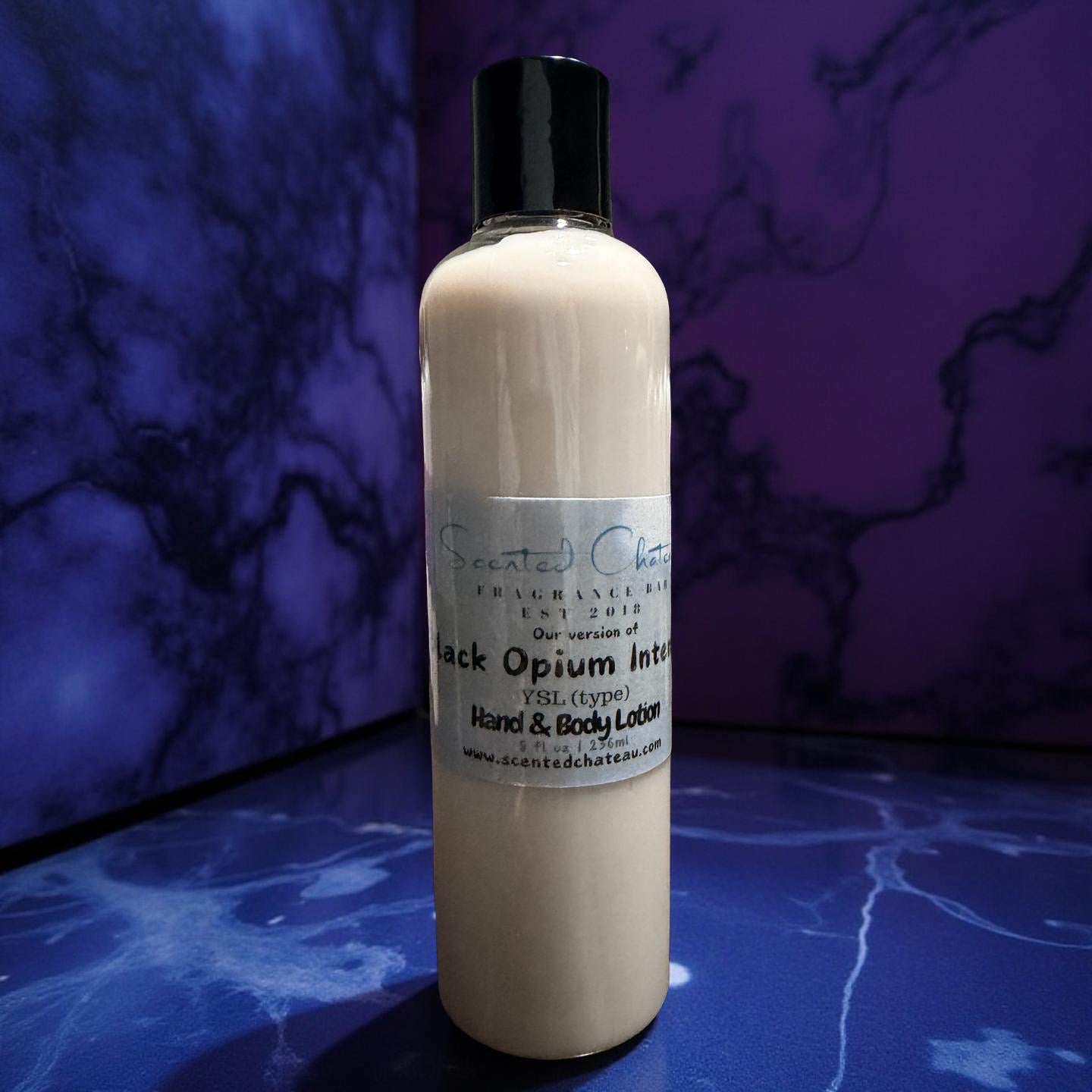 Black Opium Intense Hand & Body Lotion (Yves Saint Laurent Type) – Warm Vanilla Coffee Scent | Scented Chateau Fragrance Bar