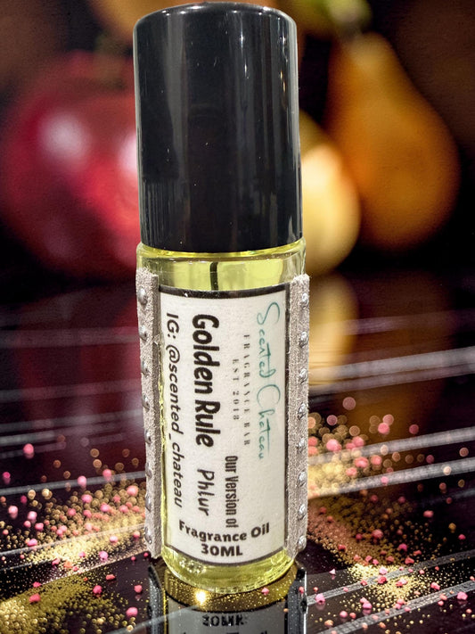 Golden Rule (Phlur Type) Fragrance Oil – Pear Coconut Vanilla Warm Floral Scent | Scented Chateau