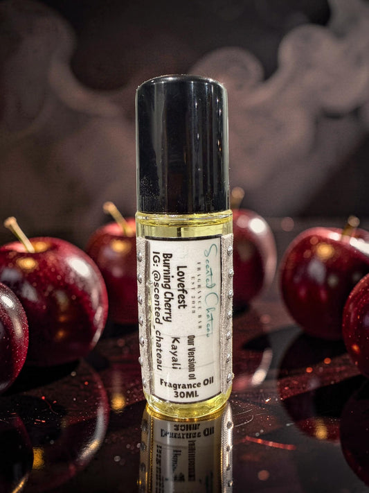 Lovefest Burning (Kayali Type) Fragrance Oil – Dark Cherry Smoky Amber Scent | Scented Chateau