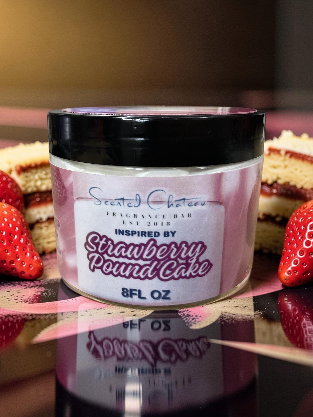 Strawberry Pound Cake Whipped Body Butter | Sweet Strawberry & Vanilla Moisture – Scented Chateau Fragrance Bar