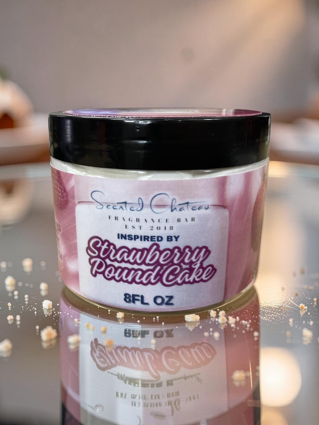 Strawberry Pound Cake Whipped Body Butter | Sweet Strawberry & Vanilla Moisture – Scented Chateau Fragrance Bar
