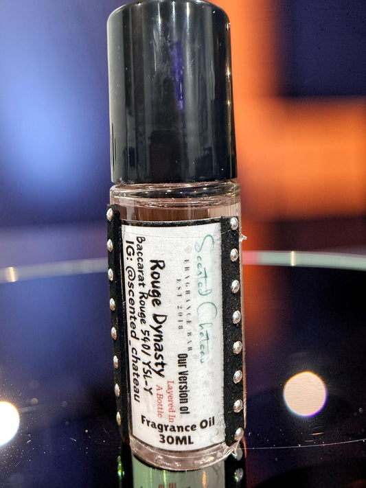 Rouge Dynasty  Inspired by Baccarat Rouge 540 & Y (Yves Saint Laurent Type) – Dual Luxury Unisex & Men’s Body Oil Collection | Scented Chateau Fragrance Bar