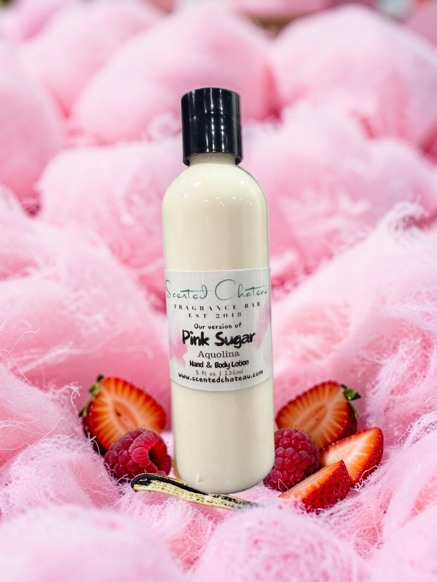 Pink Sugar Hand & Body Lotion | Sweet Cotton Candy & Vanilla Moisturizer | Scented Chateau