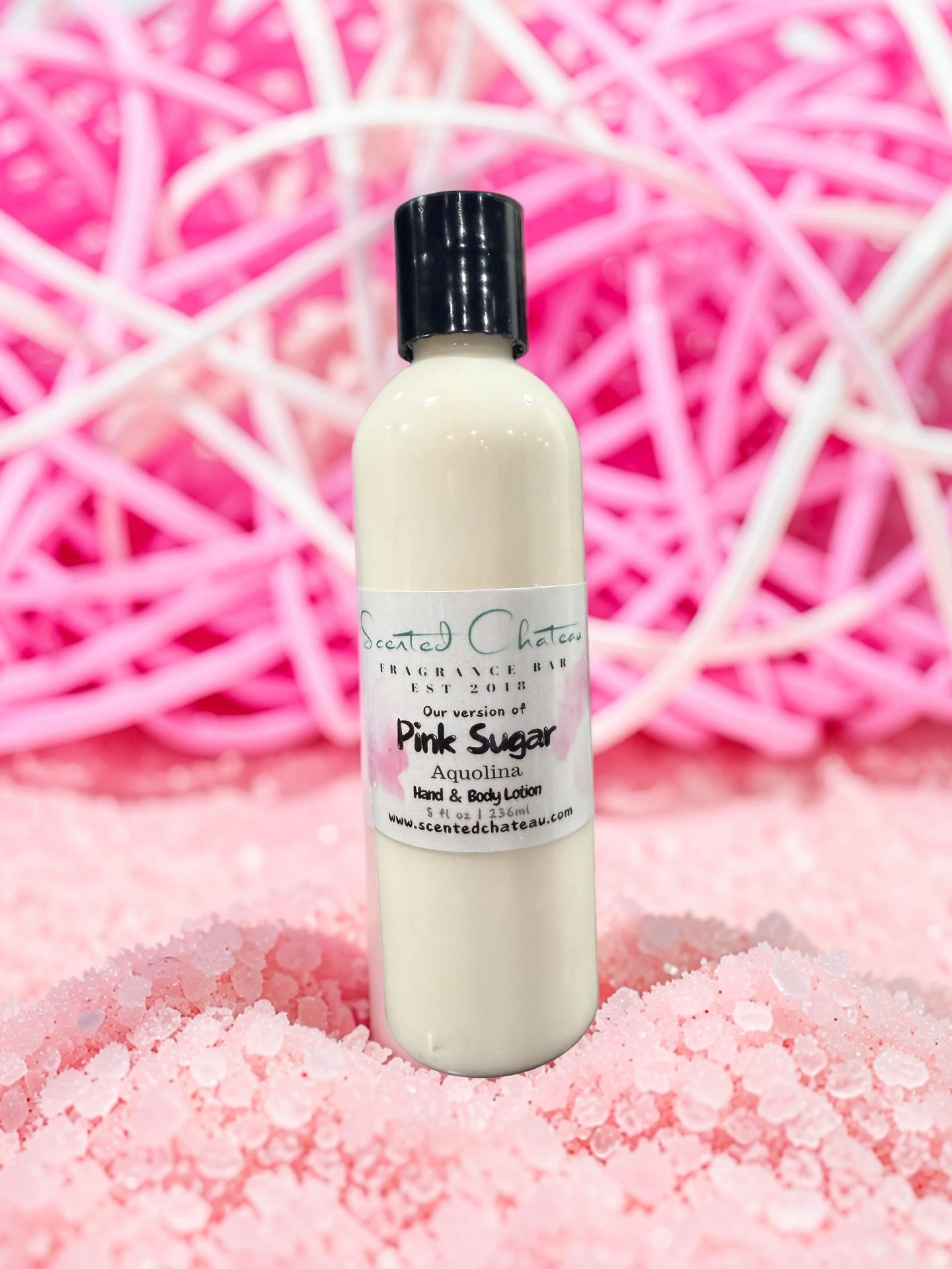 Pink Sugar Hand & Body Lotion | Sweet Cotton Candy & Vanilla Moisturizer | Scented Chateau