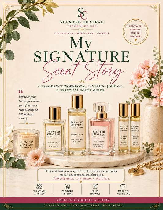 My Signature Scent Story™ Luxury Fragrance Workbook & Journal | Printable Digital PDF