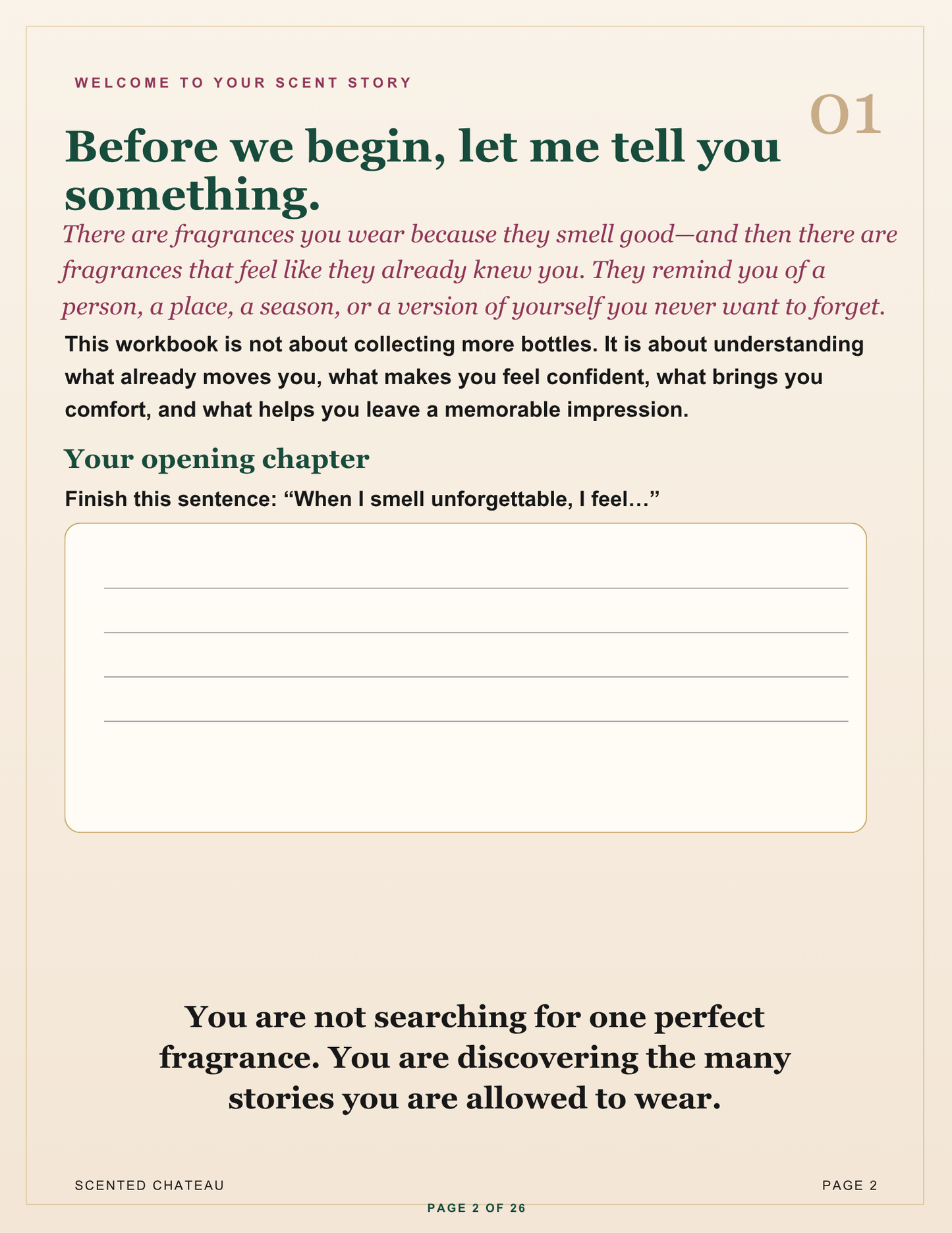 My Signature Scent Story™ Luxury Fragrance Workbook & Journal | Printable Digital PDF