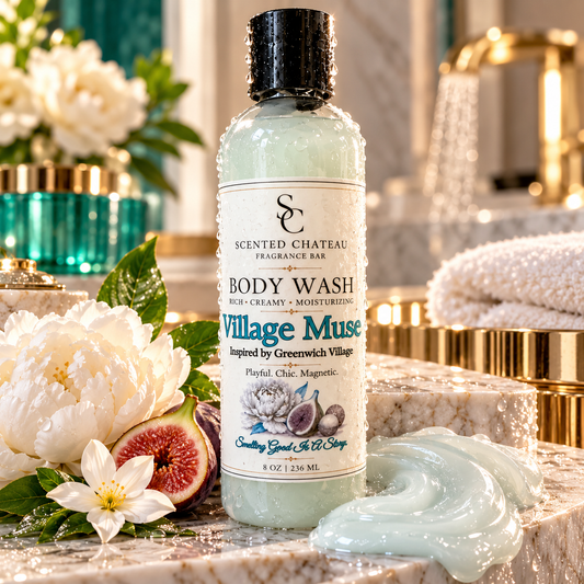 Village Muse Thick Body Wash | Greenwich Village Inspired Luxury Scented Body Wash | Scented Chateau