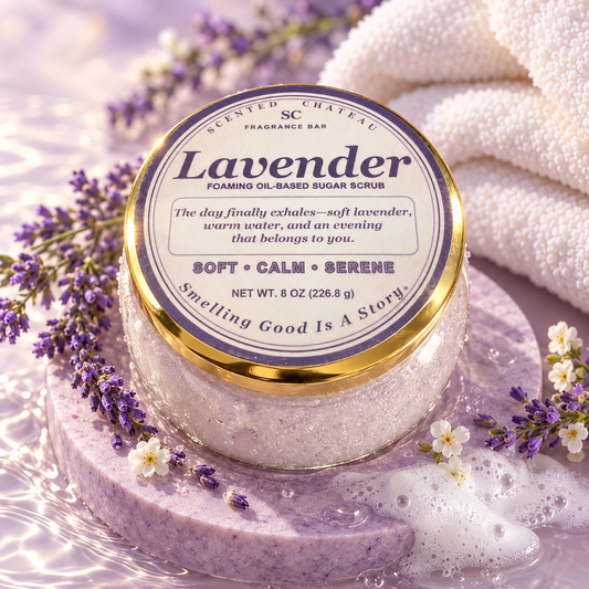 Lavender Foaming Oil-Based Sugar Scrub | 8 oz