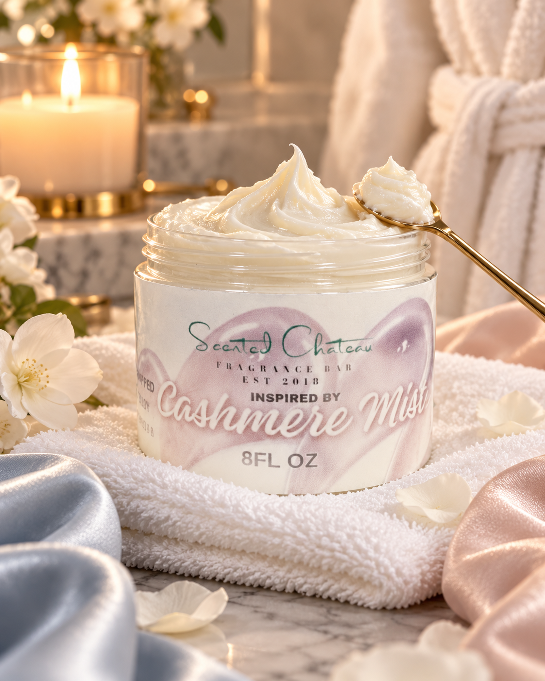Cashmere Mist Whipped Body Butter (Donna Karan Type)– Warm Musk, Jasmine & Vanilla Moisturizer
