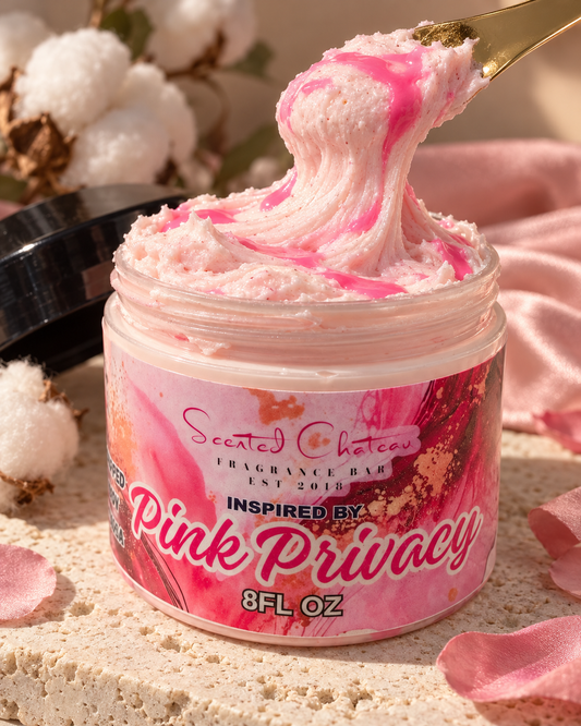 Pink Privacy Whipped Body Butter – Cotton Candy & Strawberry Floral Moisturizer
