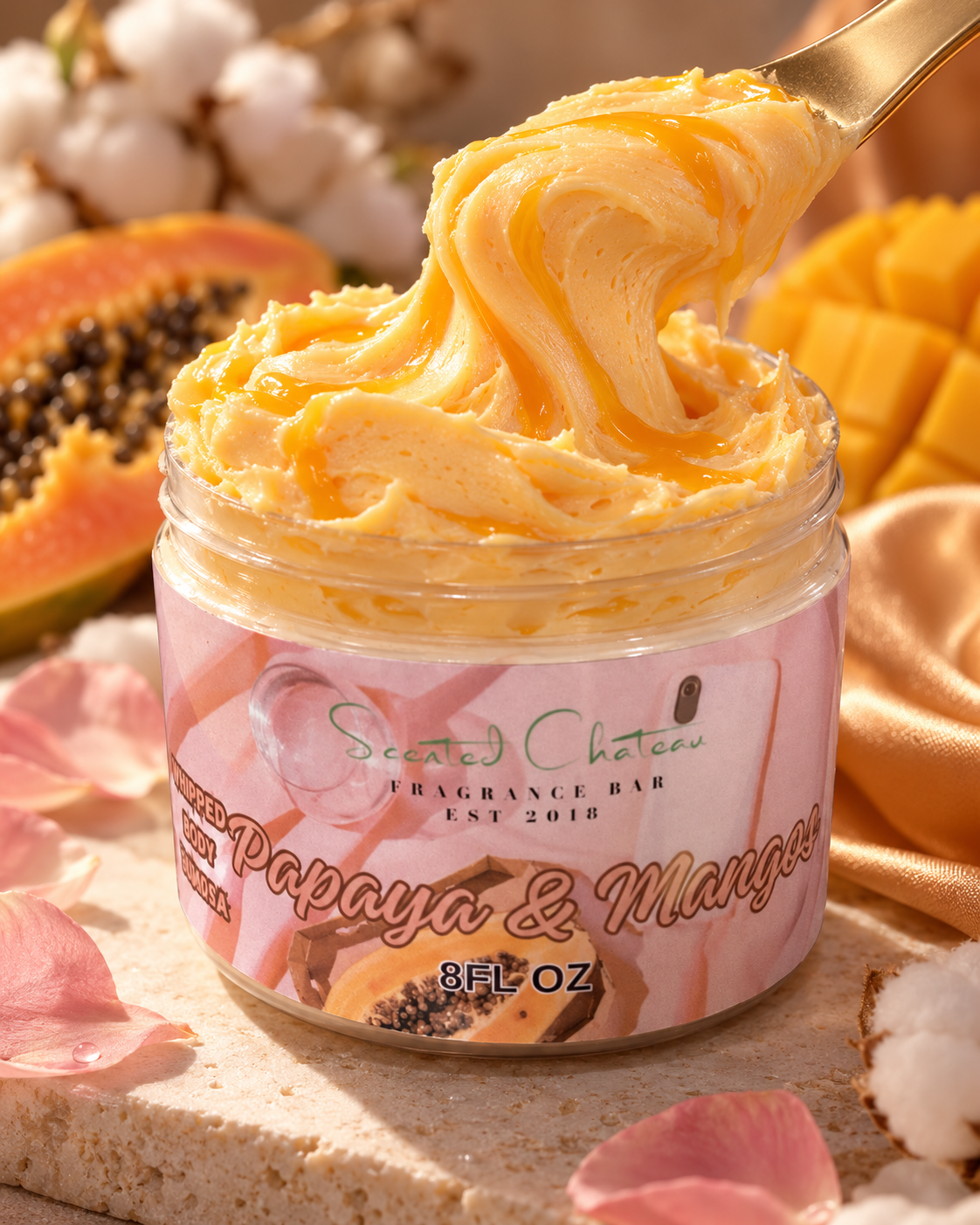 Mangos & Papayas Whipped Body Butter – Tropical Fruit & Juicy Glow Moisturizer