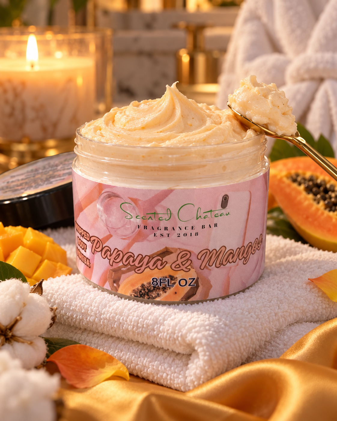 Mangos & Papayas Whipped Body Butter – Tropical Fruit & Juicy Glow Moisturizer