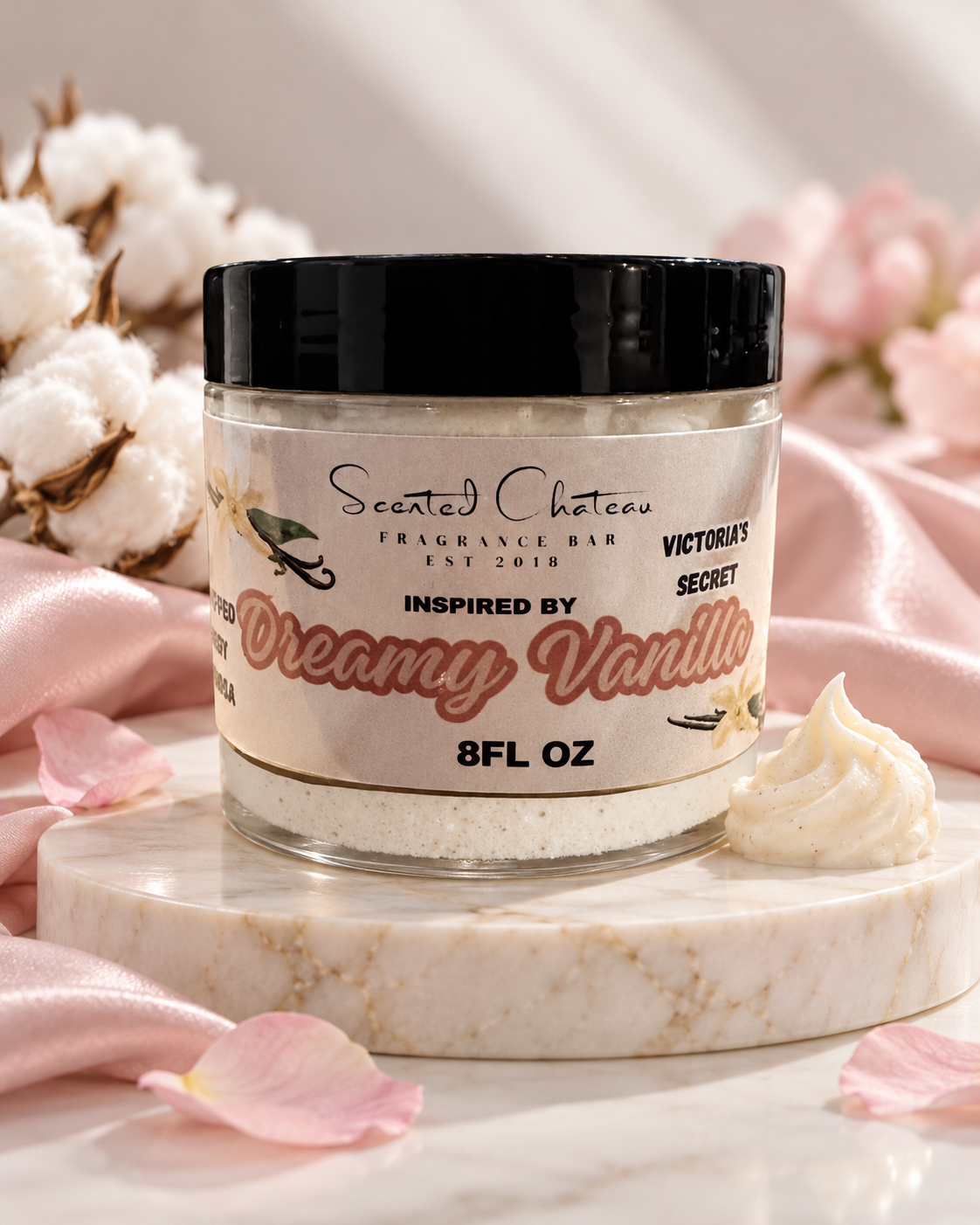 Dreamy Vanilla Whipped Body Butter (Victoria’s Secret Type) – Warm Vanilla & Powdery Cream Moisturizer