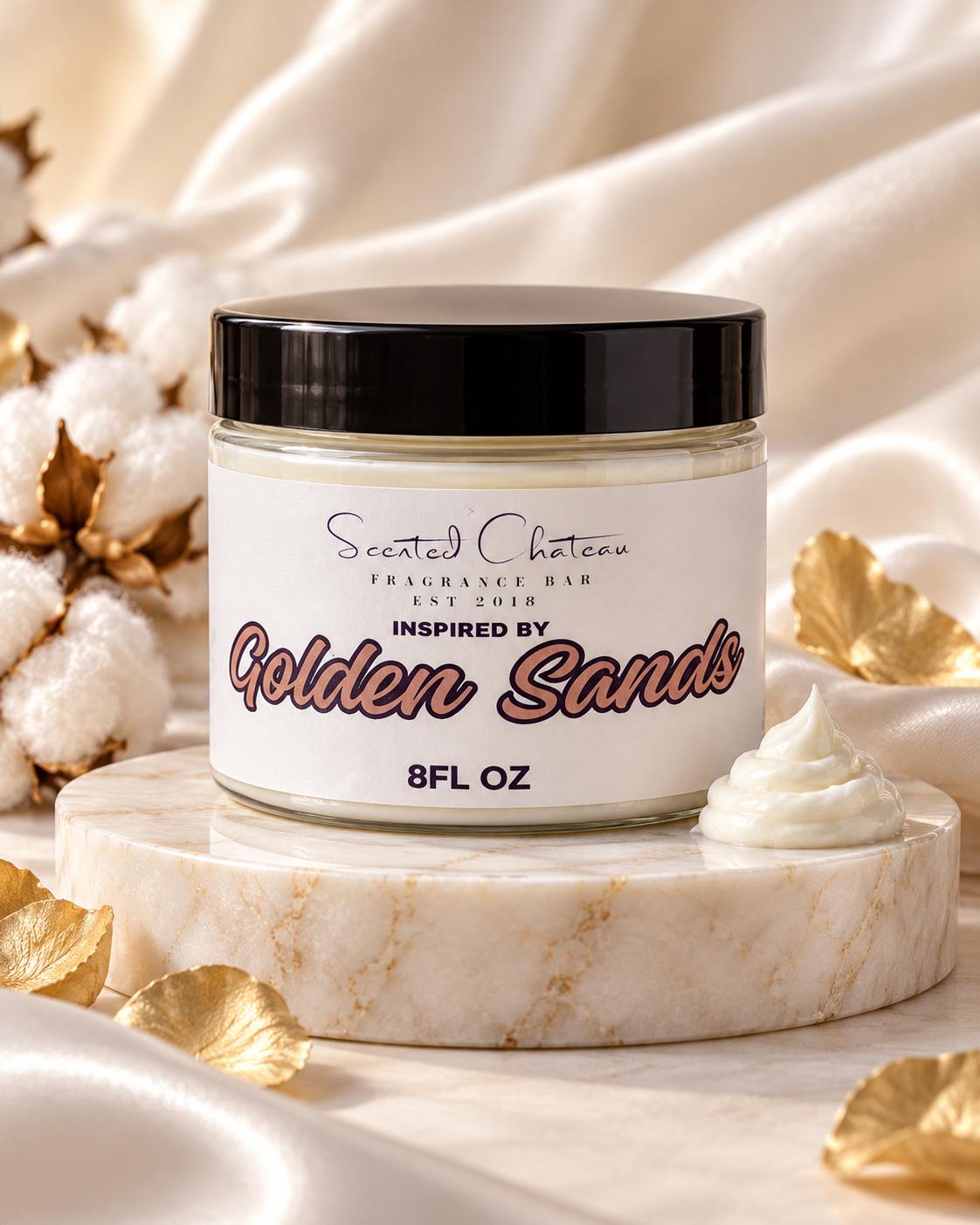 Golden Sands Whipped Body Butter (Type) – Warm Amber, Sandalwood & Vanilla Luxury Moisturizer