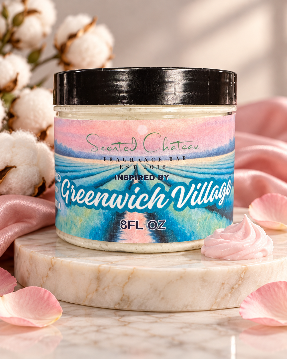 Greenwich Village Whipped Body Butter – Jasmine, Vanilla & Amber Luxury Moisturizer (Bond 9 Type)